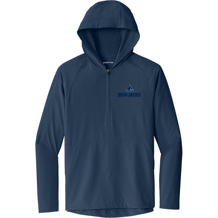 Chesapeake College Skipjacks <span class="pdp-name-mascot">Chesapeake Skipjacks</span> Sport-Tek Men's Repeat 1/2-Zip Long Sleeve Hooded Jacket