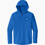 Moanalua Na Menehune Sport-Tek Men's Repeat 1/2-Zip Long Sleeve Hooded Jacket Front Thumbnail