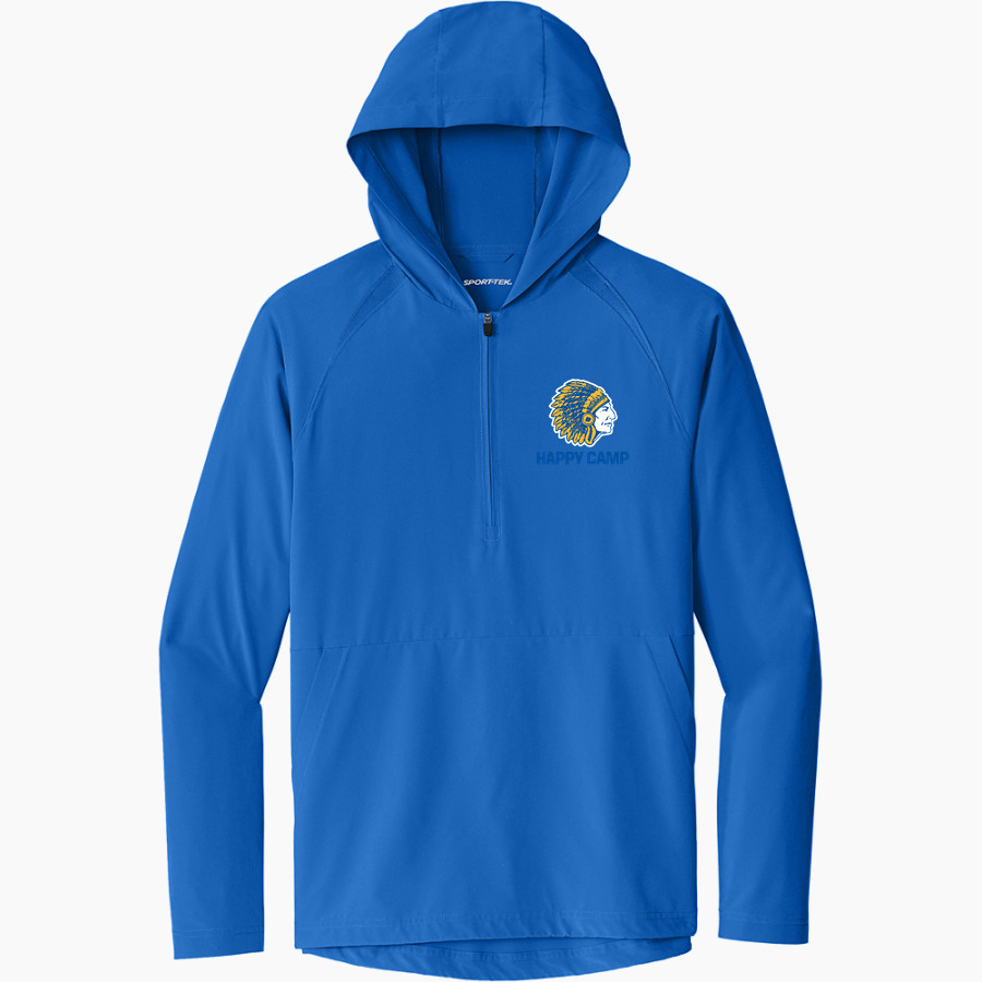 HAPPY CAMP HIGH SCHOOL INDIANS <span class="pdp-name-mascot">HAPPY CAMP INDIANS</span> Sport-Tek Men's Repeat 1/2-Zip Long Sleeve Hooded Jacket