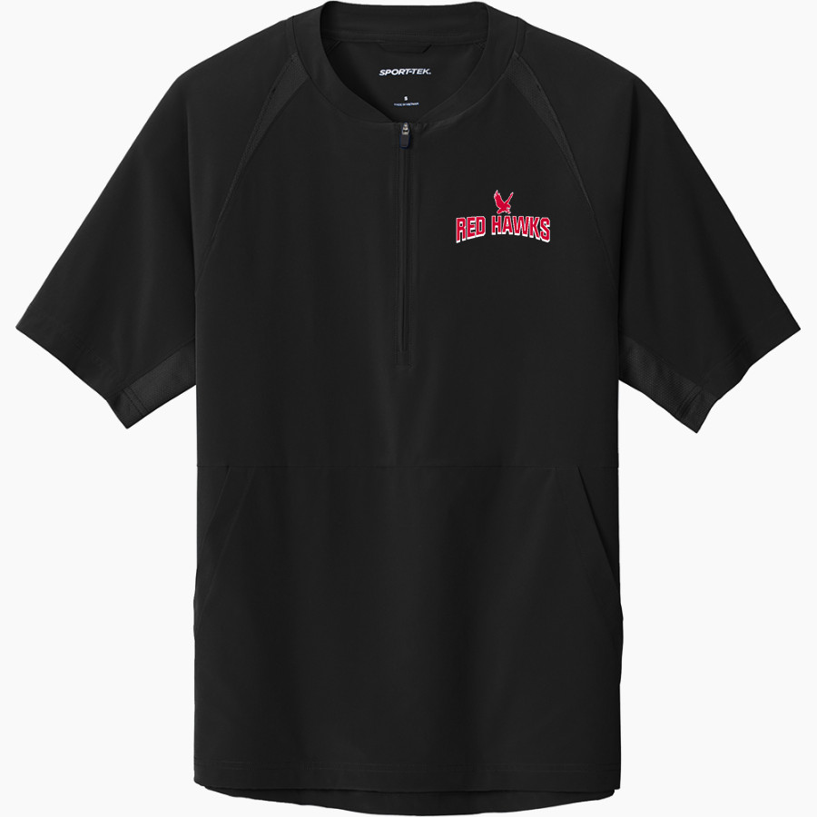 FRONTIER REGIONAL SCHOOL RED HAWKS Sport-Tek Men's Repeat 1/2-Zip Short Sleeve Jacket