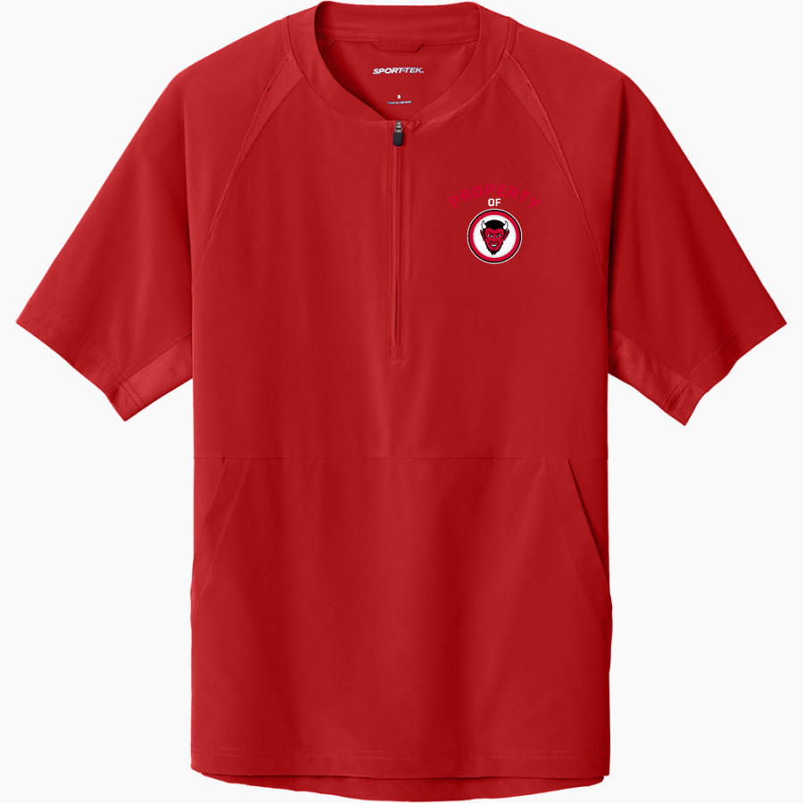 Chaffee Red Devils <span class="pdp-name-mascot">Chaffee Schools Red Devils</span> Sport-Tek Men's Repeat 1/2-Zip Short Sleeve Jacket