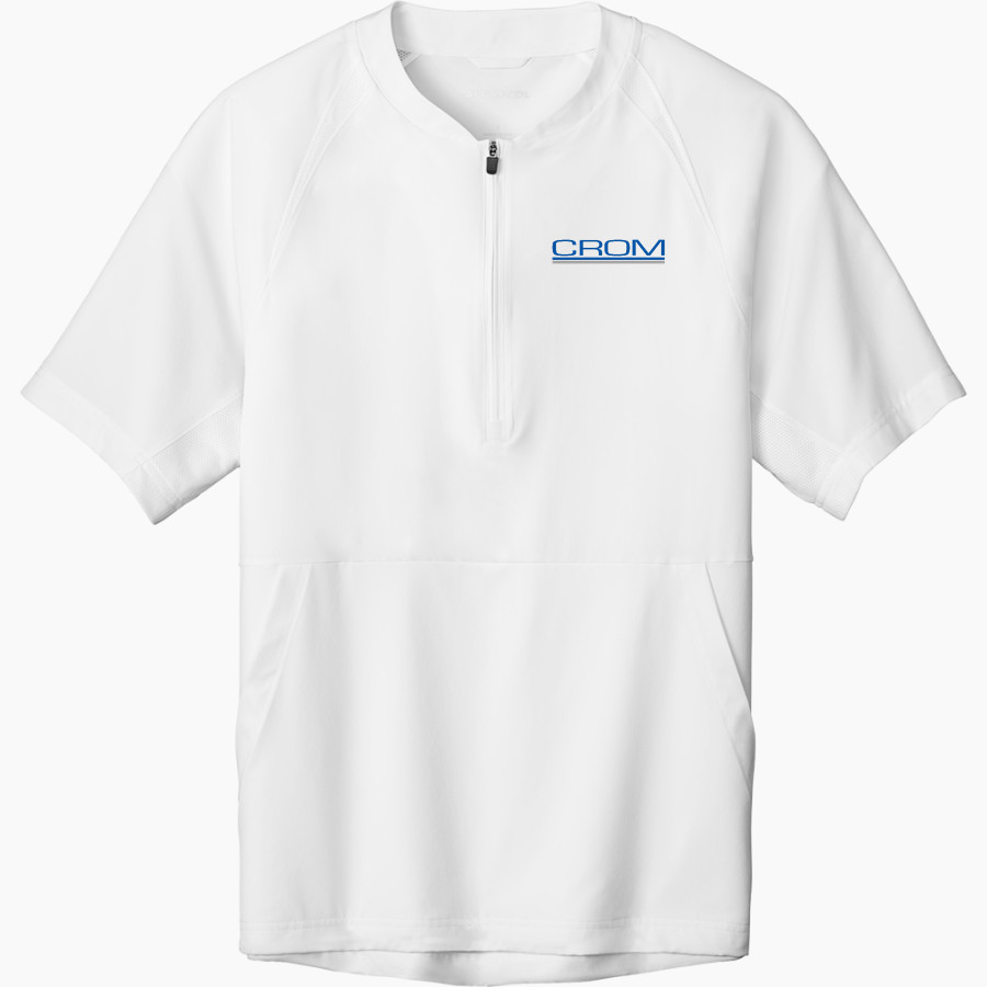 CROM 0 <span class="pdp-name-mascot">CROM Corp</span> Sport-Tek Men's Repeat 1/2-Zip Short Sleeve Jacket