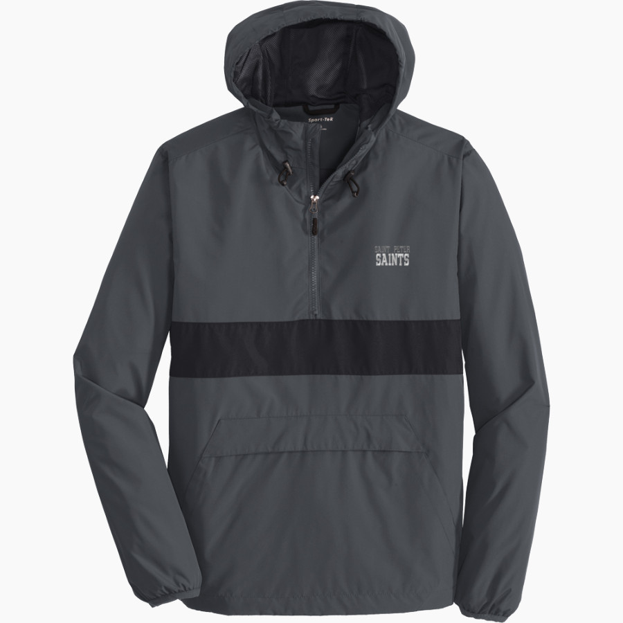 Saint Peter High School SAINTS ONLINE STORE <span class="pdp-name-mascot">Saint Peter Saints</span> Sport-Tek Men's PosiCharge Zipped Pocket Anorak