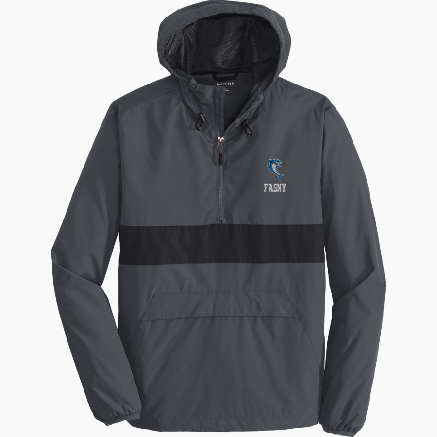 French-American School of New York - Online Store <span class="pdp-name-mascot">French-American School Sharks</span> Sport-Tek Men's PosiCharge Zipped Pocket Anorak