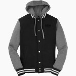 BUFFALO SEMINARY RED TAILED HAWKS <span class="pdp-name-mascot">BUFFALO SEMINARY RED TAILED HAWKS</span> Sport-Tek Men's Insulated Hooded Letterman Jacket Front Thumbnail