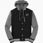 Bishop Noll Warriors <span class="pdp-name-mascot">Bishop Noll Warriors</span> Sport-Tek Men's Insulated Hooded Letterman Jacket Front Thumbnail
