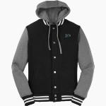 Folsom Lake Falcons Sport-Tek Men's Insulated Hooded Letterman Jacket Front Thumbnail