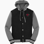 ATHENS HIGH SCHOOL RED HAWKS <span class="pdp-name-mascot">ATHENS RED HAWKS</span> Sport-Tek Men's Insulated Hooded Letterman Jacket Front Thumbnail