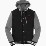 Trenton Public Schools Trenton Public Schools <span class="pdp-name-mascot">Trenton Board of Education</span> Sport-Tek Men's Insulated Hooded Letterman Jacket Front Thumbnail