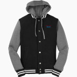 COLLEGE OF ST BENEDICT Bennies <span class="pdp-name-mascot">COLLEGE OF ST BENEDICT</span> Sport-Tek Men's Insulated Hooded Letterman Jacket Front Thumbnail