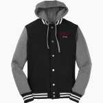 Indiana University of Pennsylvania <span class="pdp-name-mascot">Indiana University Of PA Hawks</span> Sport-Tek Men's Insulated Hooded Letterman Jacket Front Thumbnail