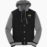 Fortune Academy Mighty Oaks online store Sport-Tek Men's Insulated Hooded Letterman Jacket Front Thumbnail