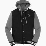 Williams Field Black Hawks <span class="pdp-name-mascot">Williams Field Black Hawks</span> Sport-Tek Men's Insulated Hooded Letterman Jacket Front Thumbnail