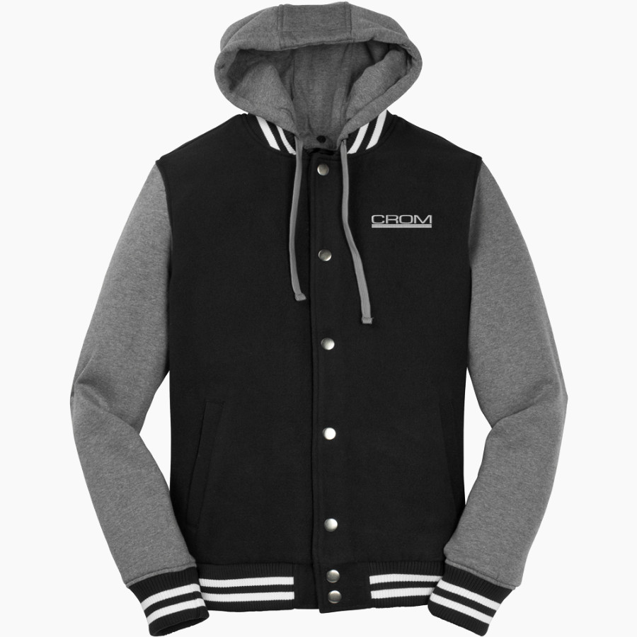 CROM 0 <span class="pdp-name-mascot">CROM Corp</span> Sport-Tek Men's Insulated Hooded Letterman Jacket