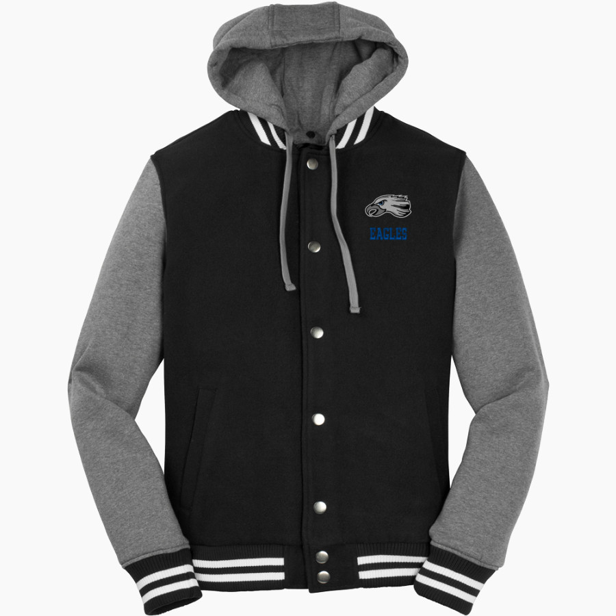 THE YOUNGSTOWN CHRISTIAN SCHOOL EAGLES <span class="pdp-name-mascot">THE YOUNGSTOWN EAGLES</span> Sport-Tek Men's Insulated Hooded Letterman Jacket