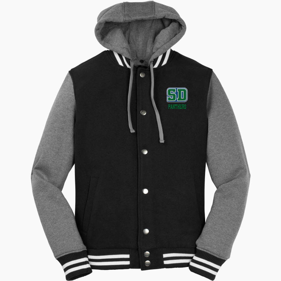 San Domenico Panthers <span class="pdp-name-mascot">San Domenico Panthers</span> Sport-Tek Men's Insulated Hooded Letterman Jacket