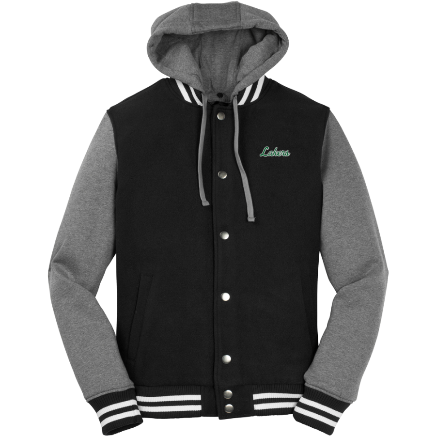 Roosevelt University Official Store of the Lakers <span class="pdp-name-mascot">Roosevelt Lakers</span> Sport-Tek Men's Insulated Hooded Letterman Jacket