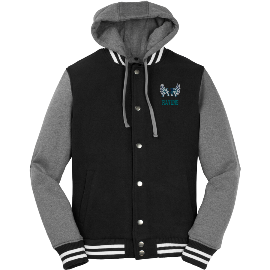AUBURN RIVERSIDE HIGH SCHOOL RAVENS <span class="pdp-name-mascot">AUBURN RIVERSIDE RAVENS</span> Sport-Tek Men's Insulated Hooded Letterman Jacket