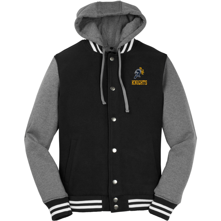 Castle Knights <span class="pdp-name-mascot">Castle Knights</span> Sport-Tek Men's Insulated Hooded Letterman Jacket