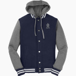 Saint Peter High School SAINTS ONLINE STORE <span class="pdp-name-mascot">Saint Peter Saints</span> Sport-Tek Men's Insulated Hooded Letterman Jacket Front Thumbnail
