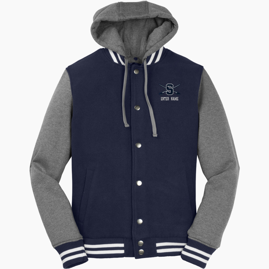 Saints Peter and Paul Sabres <span class="pdp-name-mascot">Saints Peter and Paul Sabres</span> Sport-Tek Men's Insulated Hooded Letterman Jacket