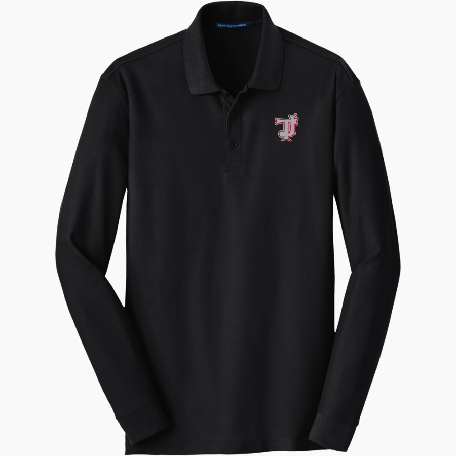 THOMAS JEFFERSON HIGH VIKINGS Port Authority Men's Long Sleeve Core Classic Pique Polo