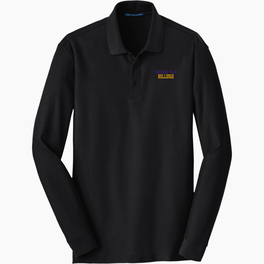 OAKLAND TECHNICAL HIGH SCHOOL BULLDOGS <span class="pdp-name-mascot">OAKLAND BULLDOGS</span> Port Authority Men's Long Sleeve Core Classic Pique Polo