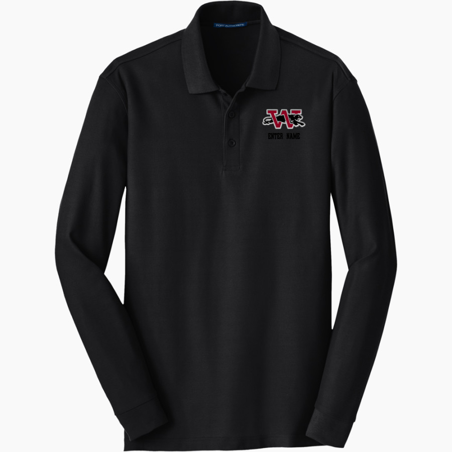 WILMOT UNION HIGH SCHOOL PANTHERS <span class="pdp-name-mascot">WILMOT PANTHERS</span> Port Authority Men's Long Sleeve Core Classic Pique Polo
