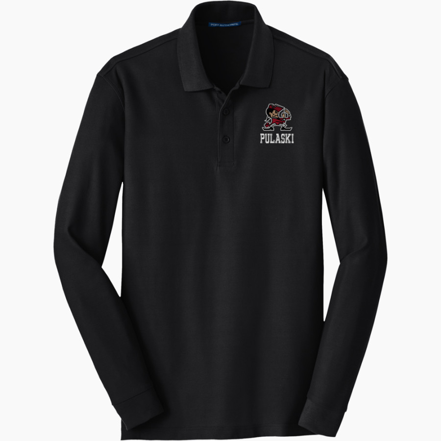 Pulaski Red Raiders Port Authority Men's Long Sleeve Core Classic Pique Polo