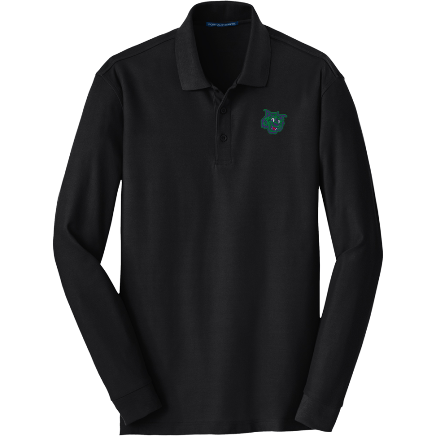 UCS Bobcats <span class="pdp-name-mascot">Underhill Central School Bobcats</span> Port Authority Men's Long Sleeve Core Classic Pique Polo