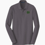 Notre Dame Irish Port Authority Men's Long Sleeve Core Classic Pique Polo Front Thumbnail