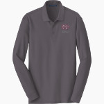 NOWATA HIGH SCHOOL IRONMEN <span class="pdp-name-mascot">NOWATA IRONMEN</span> Port Authority Men's Long Sleeve Core Classic Pique Polo Front Thumbnail