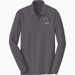 Barton College Official Store of the Bulldogs <span class="pdp-name-mascot">Barton Bulldogs</span> Port Authority Men's Long Sleeve Core Classic Pique Polo Front Thumbnail