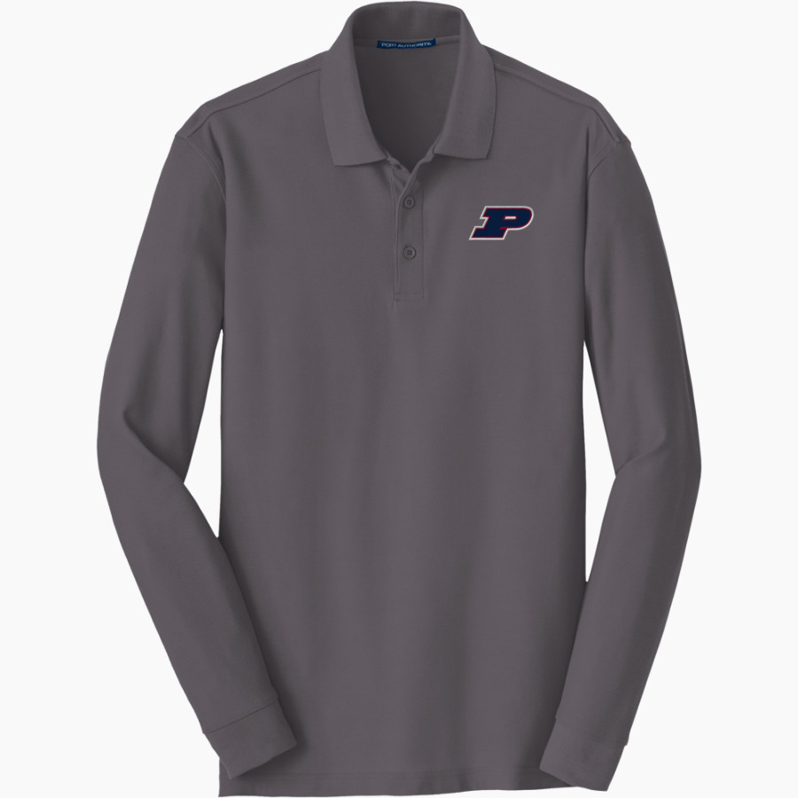 Perry Pumas Port Authority Men's Long Sleeve Core Classic Pique Polo