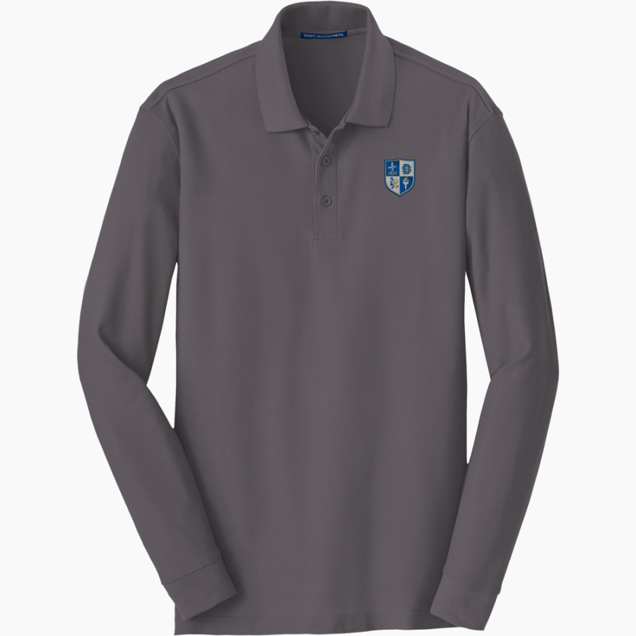 Divine Savior Academy Jaguars <span class="pdp-name-mascot">Divine Savior Academy Jaguars</span> Port Authority Men's Long Sleeve Core Classic Pique Polo
