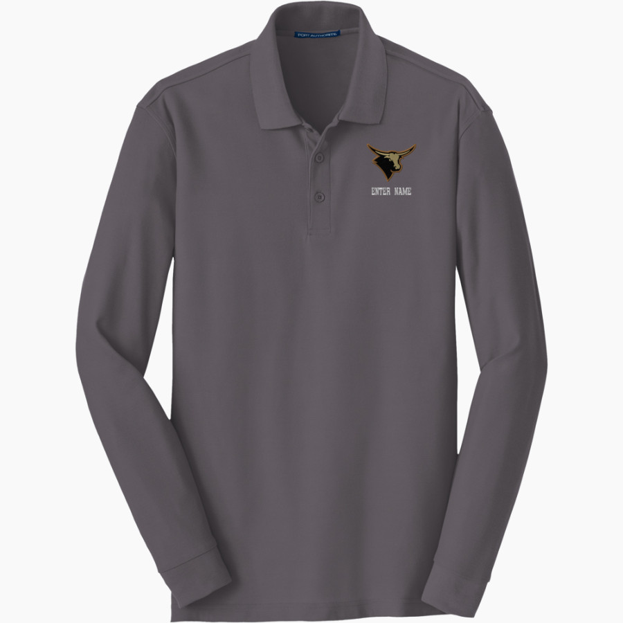 Kell Longhorns <span class="pdp-name-mascot">Kell Longhorns</span> Port Authority Men's Long Sleeve Core Classic Pique Polo
