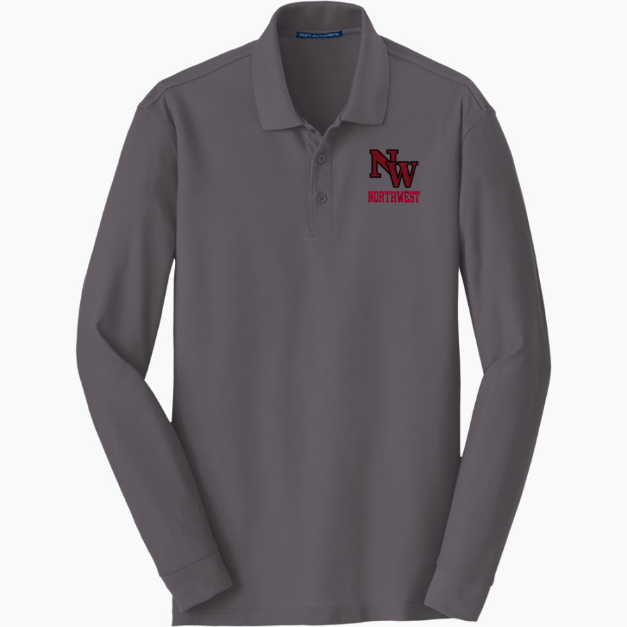 Northwest Mounties <span class="pdp-name-mascot">Northwest Mounties</span> Port Authority Men's Long Sleeve Core Classic Pique Polo
