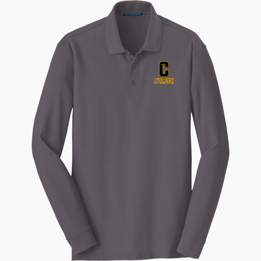 Canjo Cougars <span class="pdp-name-mascot">Canjo Cougars</span> Port Authority Men's Long Sleeve Core Classic Pique Polo