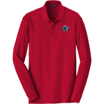Bluefield University Sideline Store <span class="pdp-name-mascot">Bluefield University</span> Port Authority Men's Long Sleeve Core Classic Pique Polo Front Thumbnail