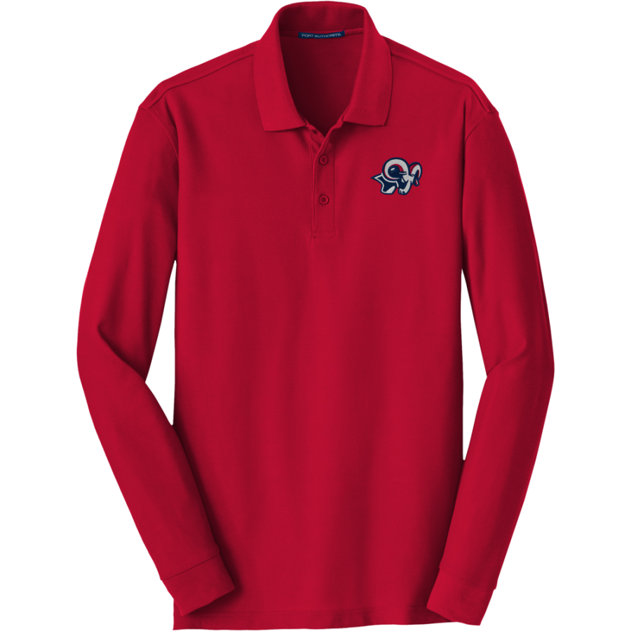 Bluefield University Sideline Store <span class="pdp-name-mascot">Bluefield University</span> Port Authority Men's Long Sleeve Core Classic Pique Polo