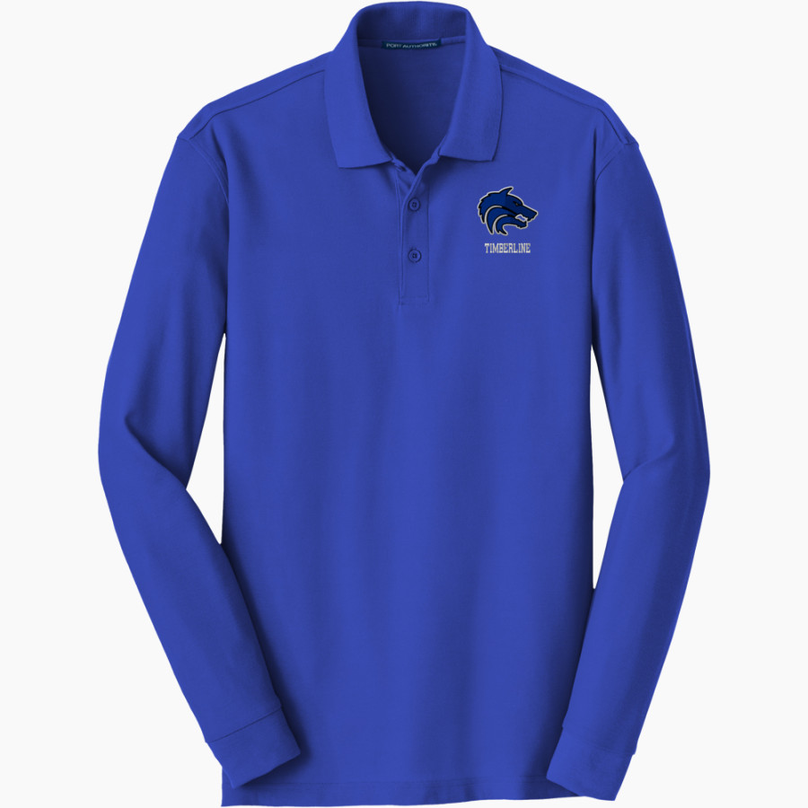 Timberline Wolves <span class="pdp-name-mascot">Timberline Wolves</span> Port Authority Men's Long Sleeve Core Classic Pique Polo