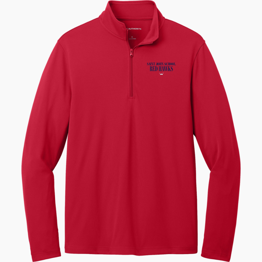 Saint John School Red hawks <span class="pdp-name-mascot">Saint John School Red hawks</span> Port Authority Men's Dry Zone UV 1/4-Zip Pullover