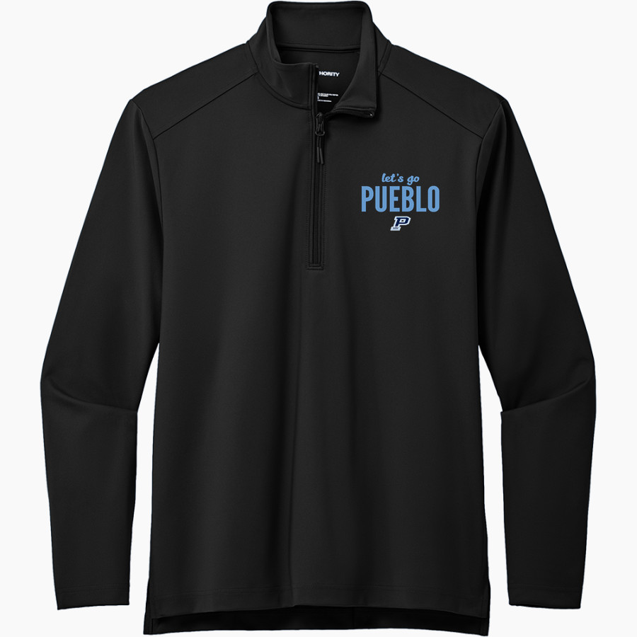 PUEBLO HIGH SCHOOL WARRIORS Port Authority Men's Carbon-Free Double Knit 1/4 Zip