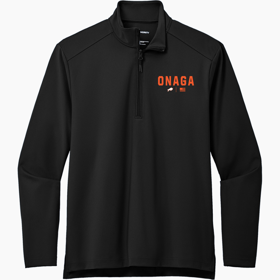ONAGA HIGH SCHOOL BUFFALOES <span class="pdp-name-mascot">ONAGA BUFFALOES</span> Port Authority Men's Carbon-Free Double Knit 1/4 Zip