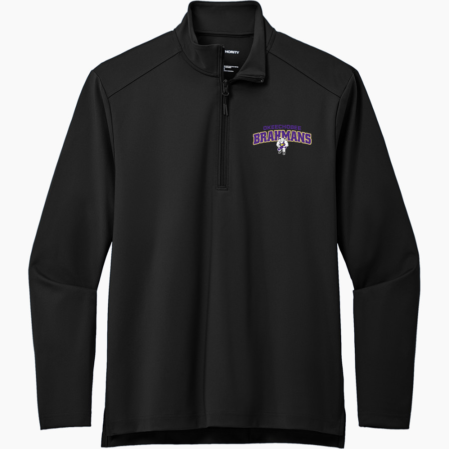 OKEECHOBEE HIGH SCHOOL BRAHMANS Port Authority Men's Carbon-Free Double Knit 1/4 Zip