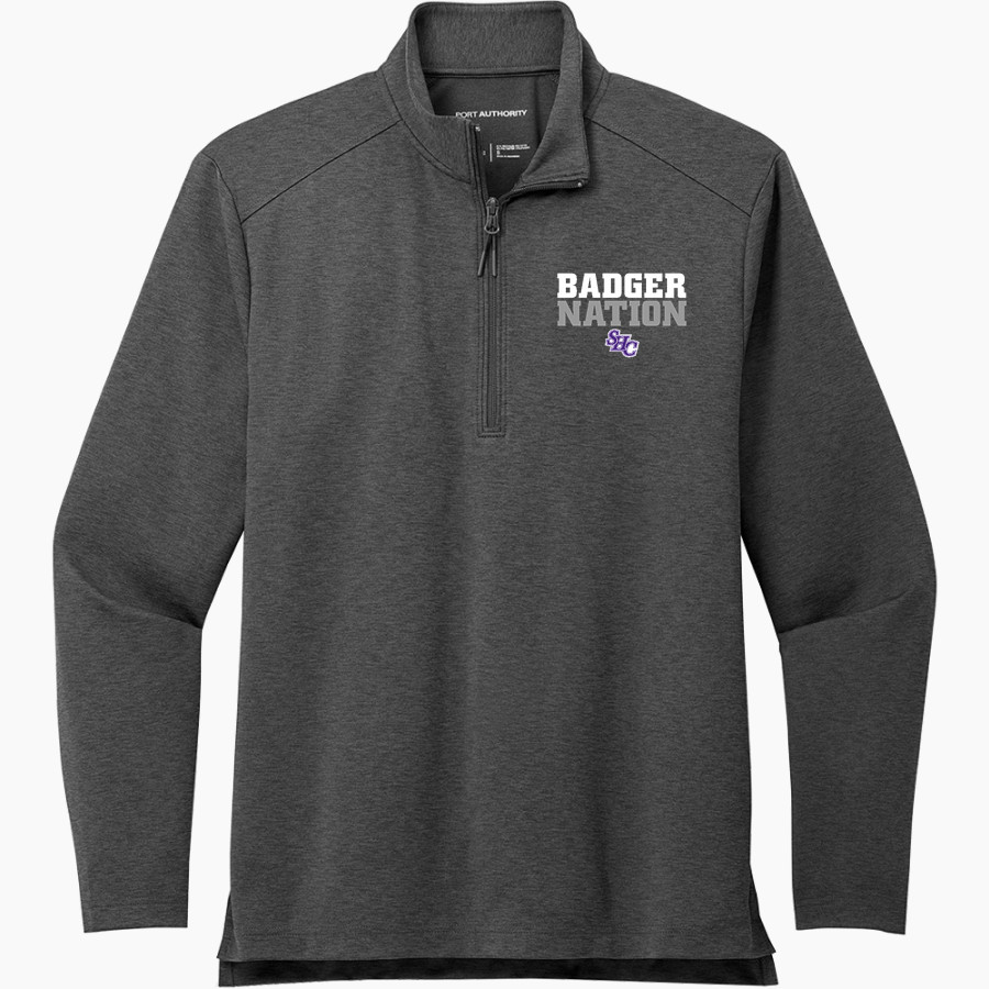 Spring Hill Badgers Port Authority Men's Carbon-Free Double Knit 1/4 Zip