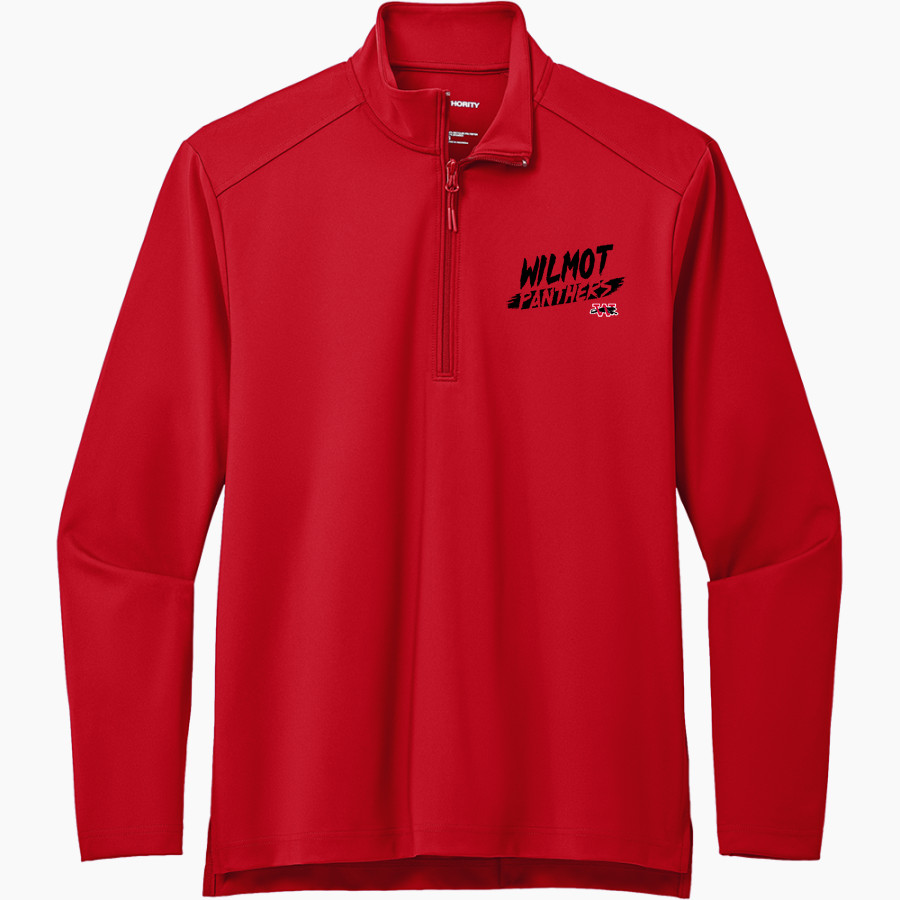WILMOT UNION HIGH SCHOOL PANTHERS Port Authority Men's Carbon-Free Double Knit 1/4 Zip