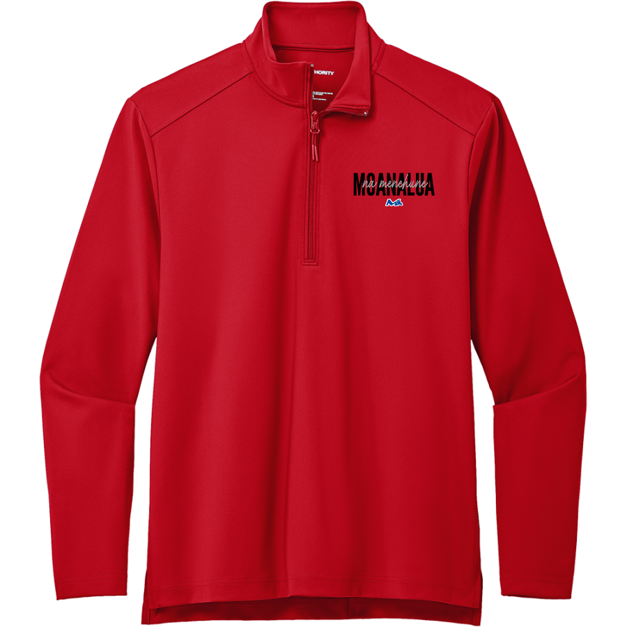 Moanalua Na Menehune <span class="pdp-name-mascot">Moanalua Menehunes</span> Port Authority Men's Carbon-Free Double Knit 1/4 Zip