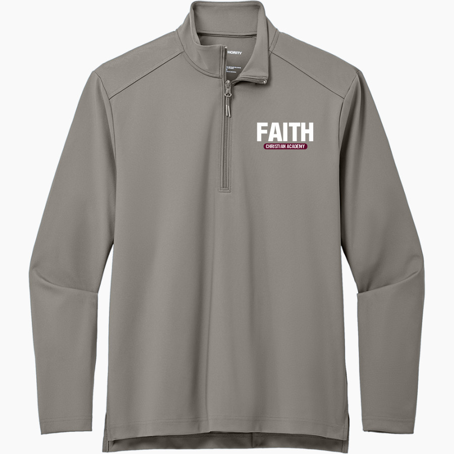 FAITH CHRISTIAN ACADEMY LIONS <span class="pdp-name-mascot">FAITH LIONS</span> Port Authority Men's Carbon-Free Double Knit 1/4 Zip