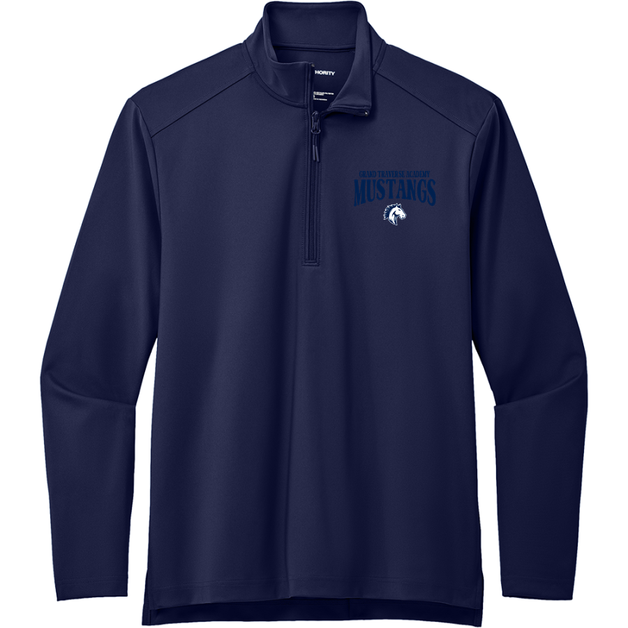 Grand Traverse Academy Mustangs <span class="pdp-name-mascot">Grand Traverse Academy Mustangs</span> Port Authority Men's Carbon-Free Double Knit 1/4 Zip